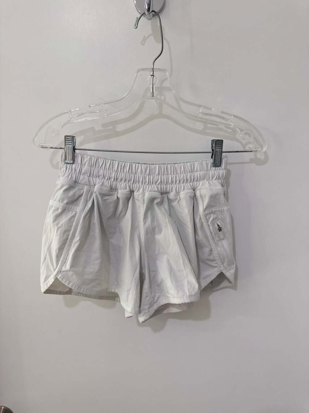 Lululemon Tracker Short V 4-inch Running Shorts in White